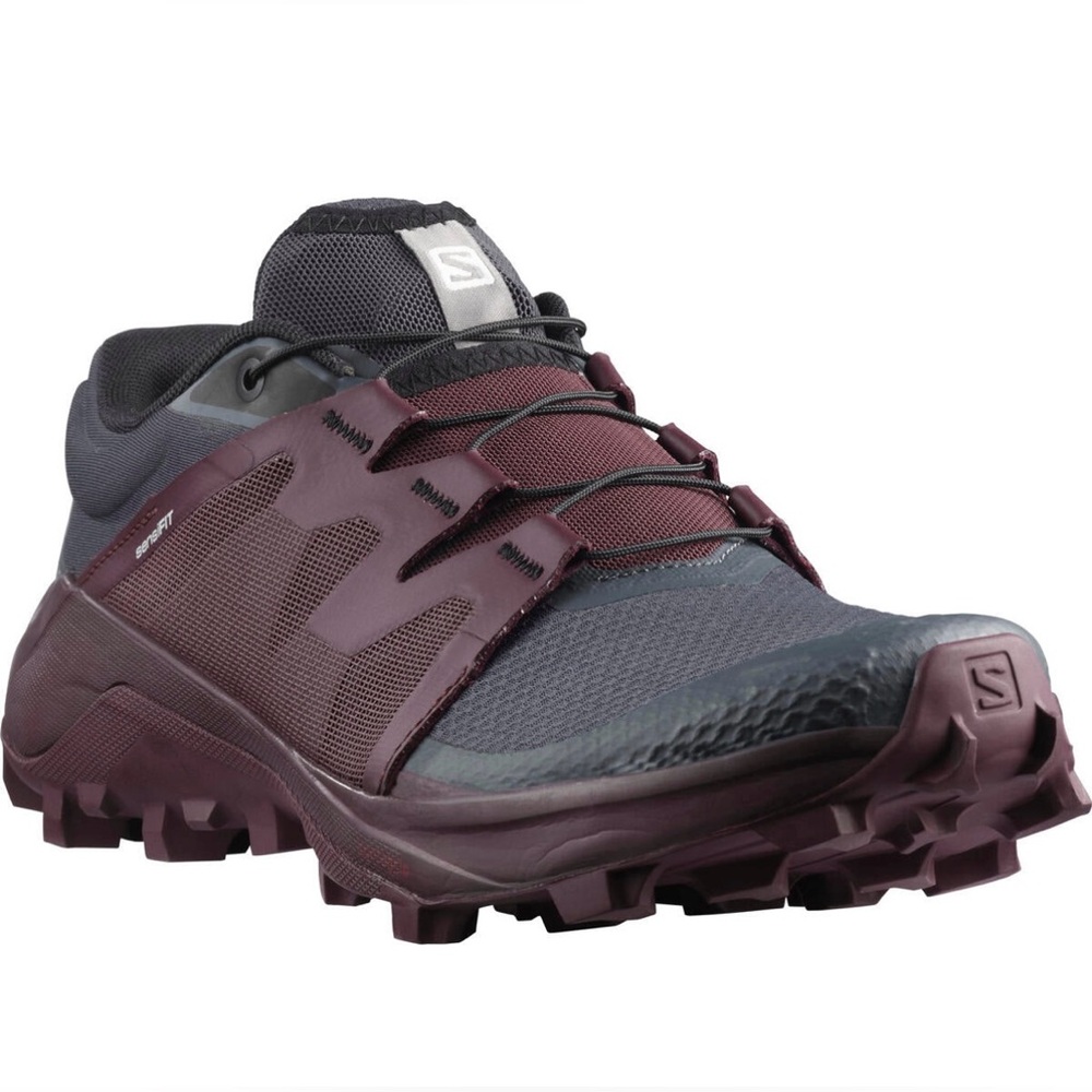 Salomon Athletic Shoes - Gray and Burgundy Women’s 7.5 EUR 39 1/3